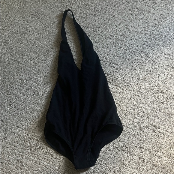 American Apparel Black Halter Bodysuit - Picture 1 of 3
